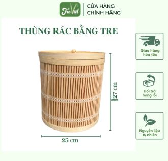 Thùng rác bằng tre - Tre Việt - Công Ty TNHH Sản Xuất Thương Mại Xuất Nhập Khẩu Khai Nguyên
